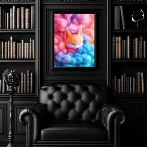 sleeping fox poster digital art