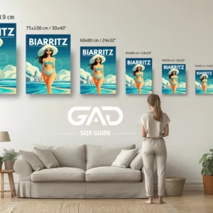Biarritz poster Art illustration affordable