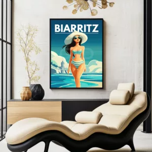 Biarritz poster Art illustration buy