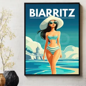 Biarritz poster Art illustration