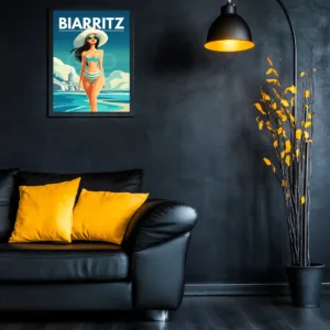 Biarritz poster Art illustration travel