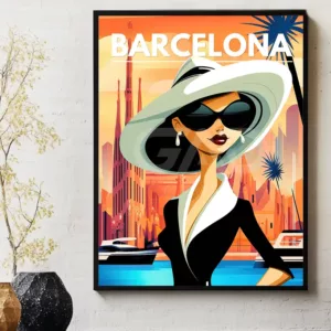 Barcelona poster Art illustration