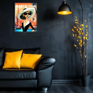 Barcelona poster Art illustration affordable