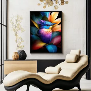 Colorful bird poster print