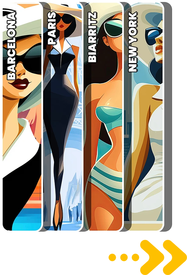 Retro travel posters