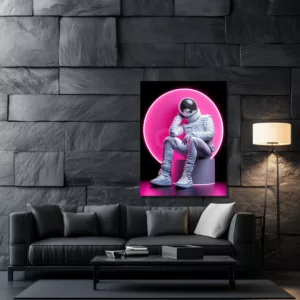 disco ball man head poster world