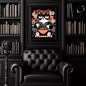 Ramen Neko Poster affordable