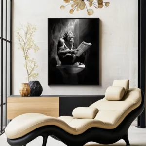 Chimpanzee Toilet Poster art