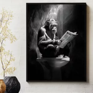 Chimpanzee Toilet Poster