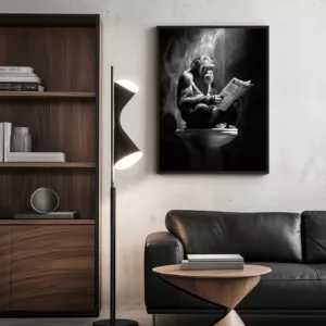 Chimpanzee Toilet Poster prints