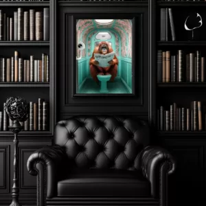 Orangutan Toilet Poster affordable