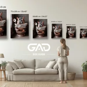 Hippopotamus calf Toilet Poster sizes