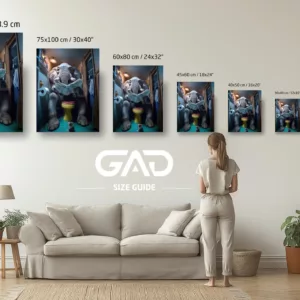 Elephant Toilet Poster sizes