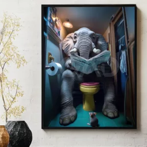 Elephant Toilet Poster