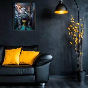 Elephant Toilet Poster joke